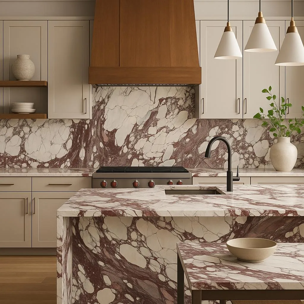 Calacatta Viola render in Kitchen